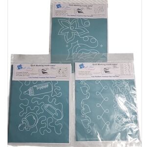 Full Line Stencils: Lot of 3 Pounce Pad Quilting Marking Designs